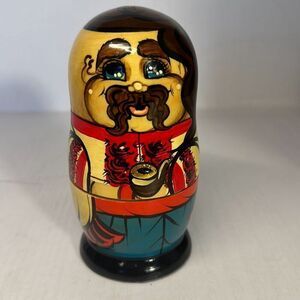 5 PC. Russian Nesting Dolls, Hand Painted Collectible Nesting Dolls‎